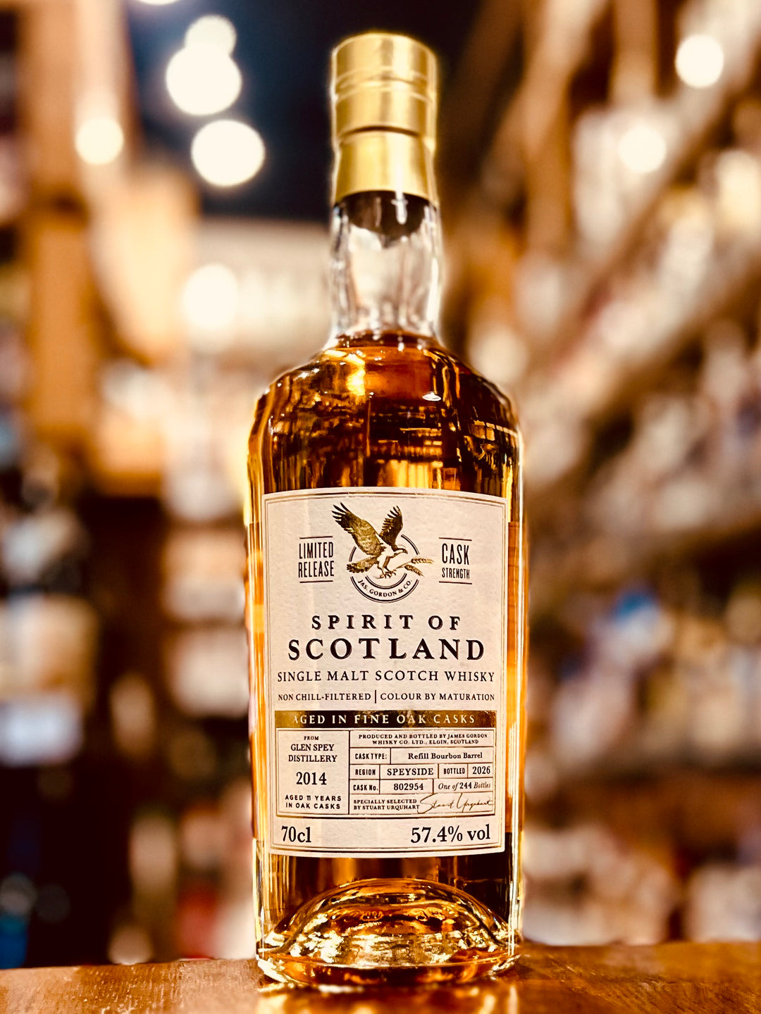グレンスペイ 2014 11年　57.4％　ジェームズ ゴードンSPIRIT OF SCOTLAND